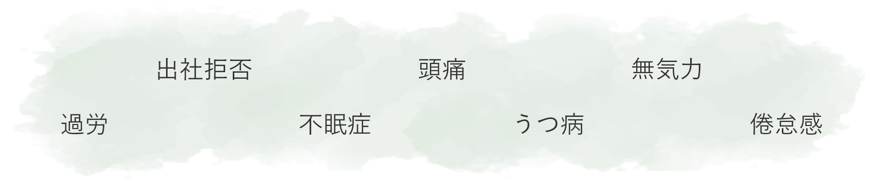 過労 不眠症 出社拒否 頭痛 無気力 うつ病 倦怠感